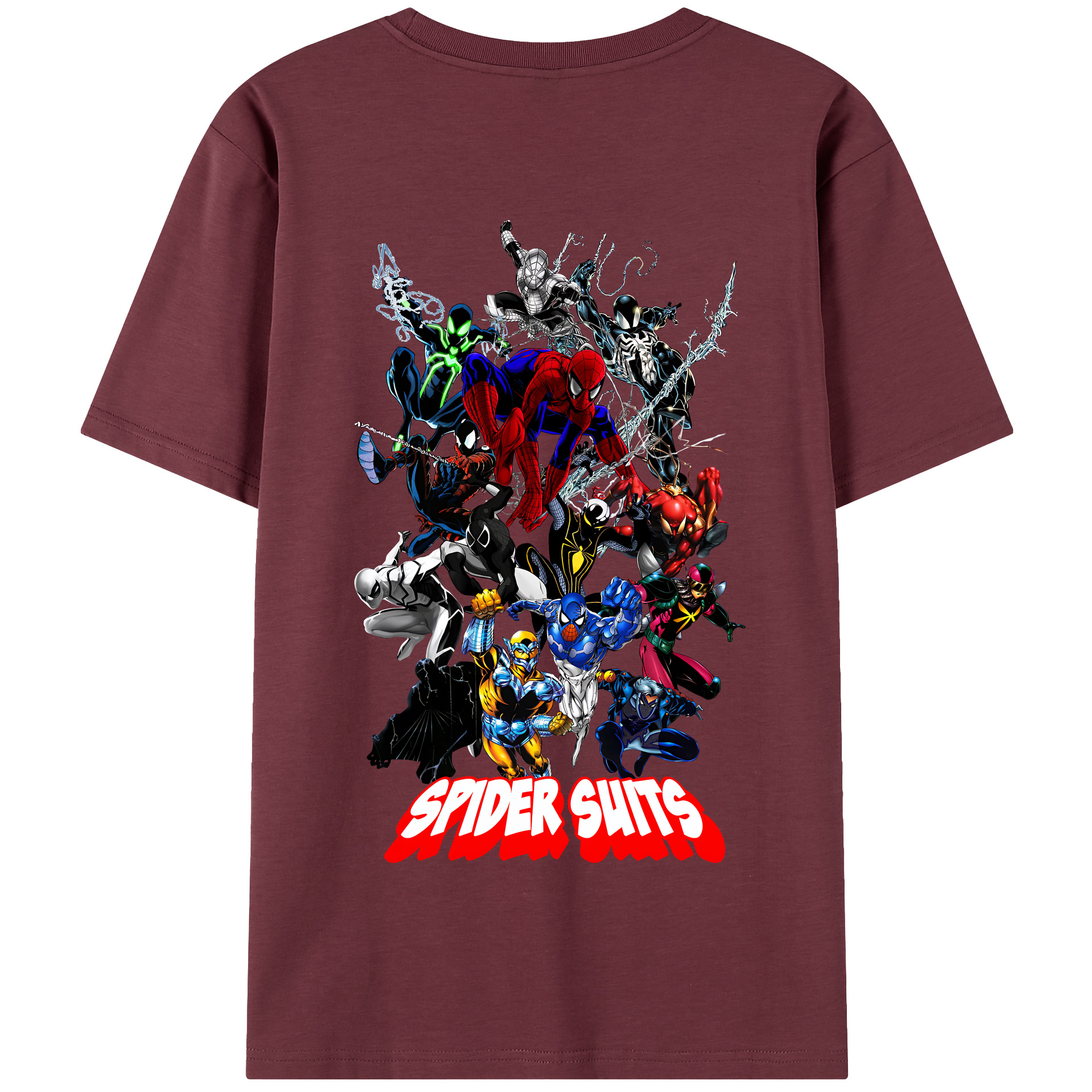 （画像用） Spider Man スパイダーマン 綿100％半袖Tシャツ（背面プリント）